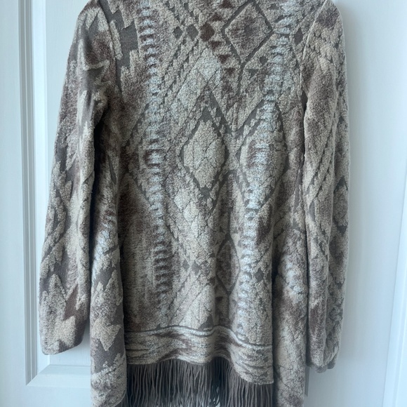 Lucky Brand Aztec Fringe Cardigan Sweater XS - Picture 5 of 7